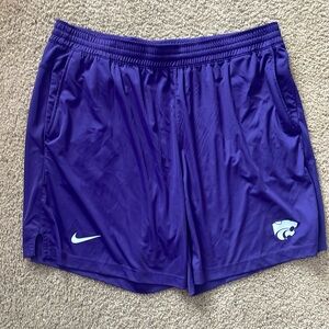 Men’s Nike dry fit shorts, Kansas State University wildcats KSU purple XXL